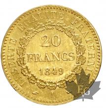 FRANCE-1849A-20 FRANCS-II REPUBLIQUE-SUP-FDC
