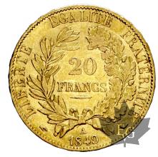 FRANCE-1849A-20 FRANCS-CERES-TTB