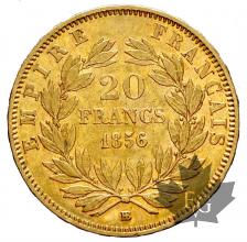 FRANCE-1856BB-20 FRANCS-NAPOLEON III-TTB-SUP