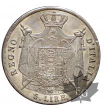 ITALIE-1809M-5LIRE-TTB-SUP-Napoleon Roi Italie