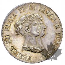 ITALIE-1806-5FRANCHI-LUCCA-BONAPARTE-BACIOCCHI-qFDC rare