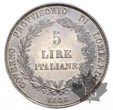 ITALIE-1848-LIRE-LOMBARDIE-TTB-SUP