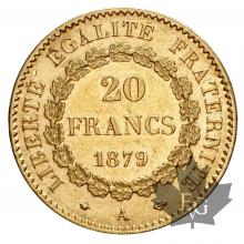 FRANCE-1879A-20 FRANCS-III REPUBLIQUE-SUP