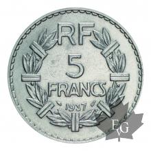 FRANCE-1937-5 FRANCS-III EME REPUBLIQUE-FDC