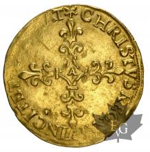 FRANCE-1561-1574-CHARLES IX-ECU OR-TTB