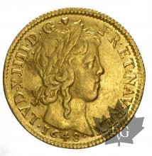 FRANCE-1648A-LOUIS XIV-1643-1715-LOUIS OR-prSUP