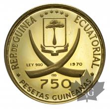 GUINEA EQUATORIAL-1970-750 PESETAS-KM28-PROOF