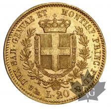 ITALIE-1850-20 LIRE-VITTORIO EMANUELE II -SUP-GE
