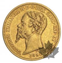 ITALIE-1850-20 LIRE-VITTORIO EMANUELE II -TTB-GE