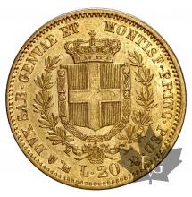 ITALIE-1851-20 LIRE-VITTORIO EMANUELE II-TTB-GE