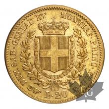 ITALIE-1855-20 LIRE-VITTORIO EMANUELE II-TTB