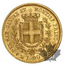 ITALIE-1855-20 LIRE-VITTORIO EMANUELE II-TTB-GE