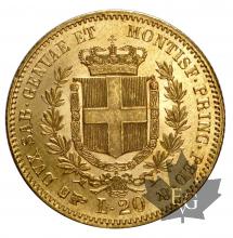 ITALIE-1857-20 LIRE-VITTORIO EMANUELE II-FDC