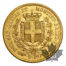 ITALIE-1858-20 LIRE-VITTORIO EMANUELE II-TTB-SUP