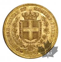 ITALIE-1858-20 LIRE-VITTORIO EMANUELE II-SUP-FDC
