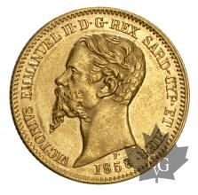 ITALIE-1858-20 LIRE-VITTORIO EMANUELE II-SUP