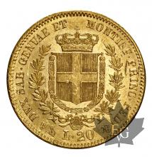 ITALIE-1859-20 LIRE-VITTORIO EMANUELE II-SUP-FDC-GENOVA