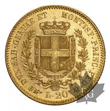 ITALIE-1860-20 LIRE-VITTORIO EMANUELE II-SUP-FDC