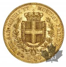 ITALIE-1860-20 LIRE-VITTORIO EMANUELE II-SUP-GENOVA