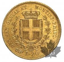 ITALIE-1861-20 LIRE-VITTORIO EMANUELE II-SUP-FDC