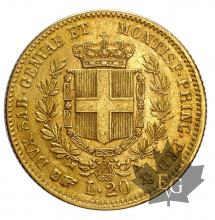 ITALIE-1861-20 LIRE-VITTORIO EMANUELE II-TTB-SUP