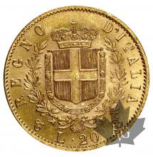 ITALIE-1863-20 LIRE T-VITTORIO EMANUELE II-FDC