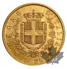 ITALIE-1863-20 LIRE T-VITTORIO EMANUELE II-SUP-FDC