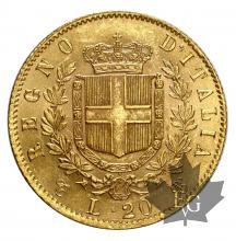 ITALIE-1865-20 LIRE T-VITTORIO EMANUELE II-SUP-FDC