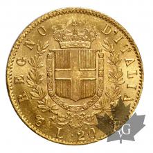 ITALIE-1865-20 LIRE T-VITTORIO EMANUELE II-SUP