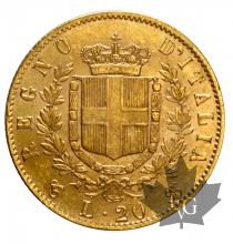 ITALIE-1867-20 LIRE T-VITTORIO EMANUELE II-SUP