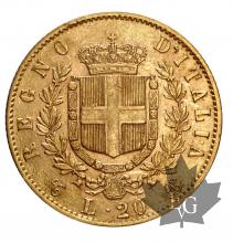ITALIE-1868-20 LIRE T-VITTORIO EMANUELE II-TTB-SUP