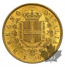 ITALIE-1873-20 LIRE R-VITTORIO EMANUELE II-SUP+