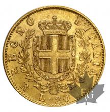 ITALIE-1876-20 LIRE R-VITTORIO EMANUELE II-TTB-SUP