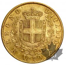 ITALIE-1878-20 LIRE R-VITTORIO EMANUELE II-TTB-SUP