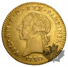 SAVOIE-1773-1796-DOPPIA 1790-VITTORIO AMEDEO III-TTB+