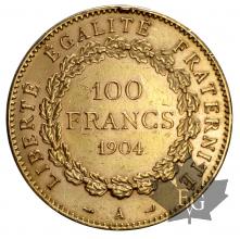FRANCE-1904A-100 FRANCS-TTB