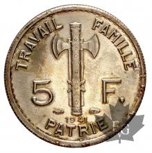 FRANCE-1941-5 FRANCS PÉTAIN-TTB