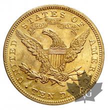 USA-1907-10 DOLLARS LIBERTY HEAD-SUP-FDC
