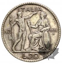 ITALIE-1928-20 LIRE-VITTORIO EMANUELE III-ROME-TTB