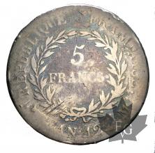FRANCE-AN 12M (1803)-5 FRANCS-B-TB