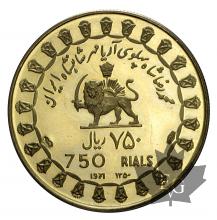 IRAN-1971-750 RIALS-PROOF