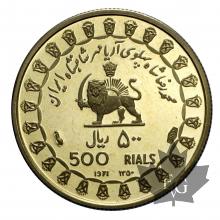 IRAN-1971-500 RIALS-PROOF