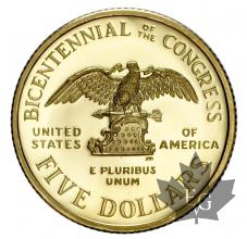 USA-1989-5 DOLLARS-PROOF