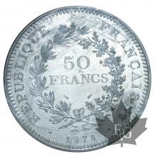FRANCE-1978-50 FRANCS PIEFORT ARGENT-FDC