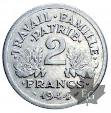 FRANCE-1944-2 FRANCS BAZOR-TTB