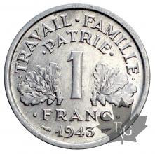 FRANCE-1943-1 FRANC BAZOR-SUP-FDC