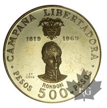 COLOMBIE-1969-500 PESOS-PROOF