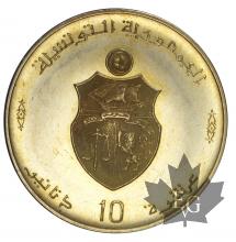 TUNISIE-1973-1393-10 DINARS-PROOF