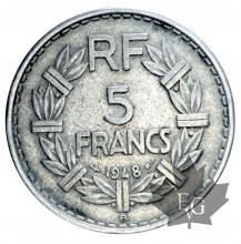 FRANCE-1948B-5 FRANCS-TTB-SUP