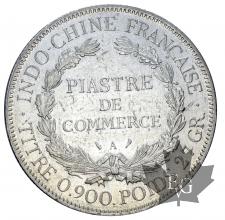 INDOCHINE-1909A-PIASTRE DE COMMERCE-TTB